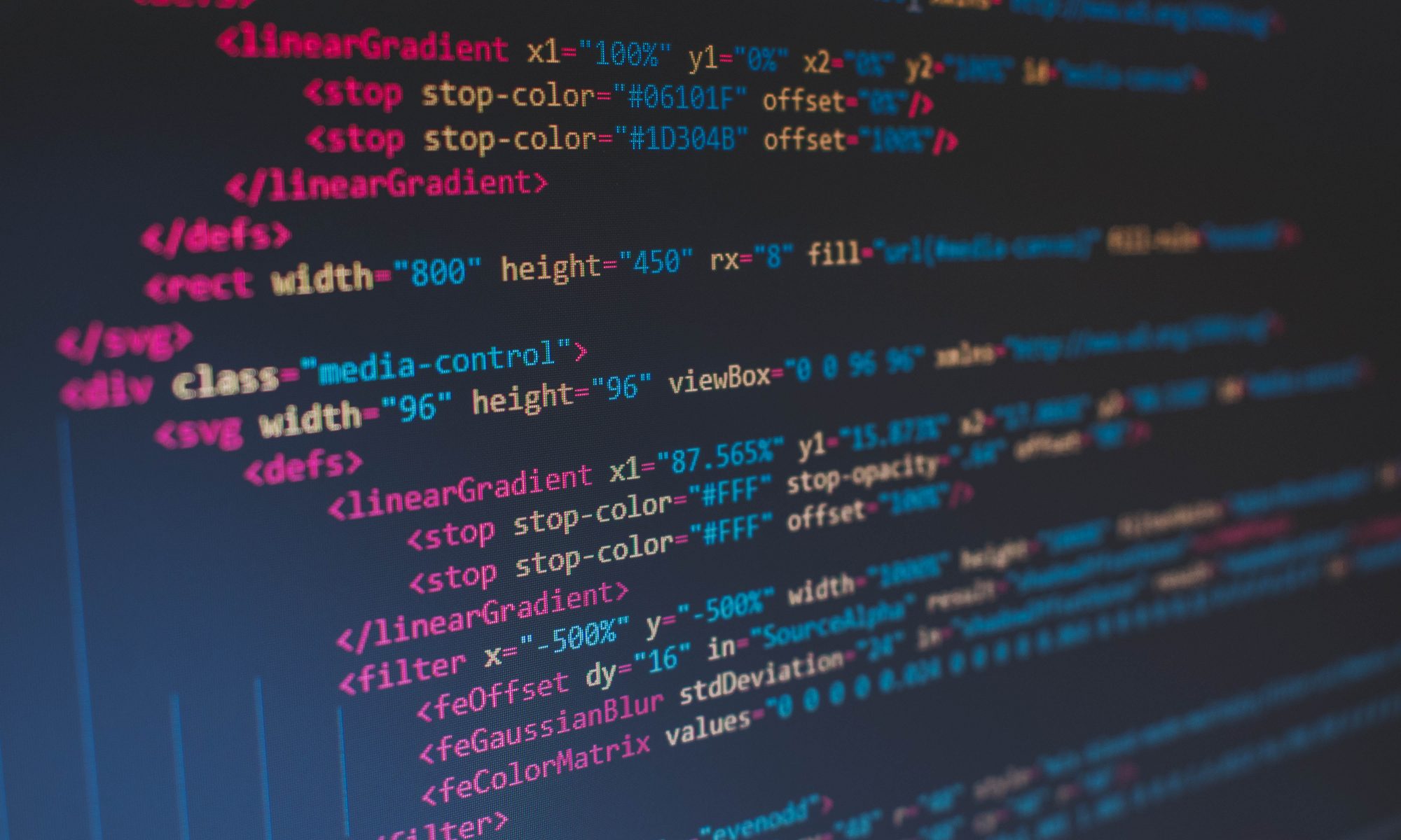 Screen with code